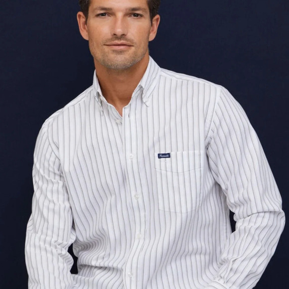 Faconnable REGULAR FIT STRIPED SHIRT. Size XL - Picture 2 of 11